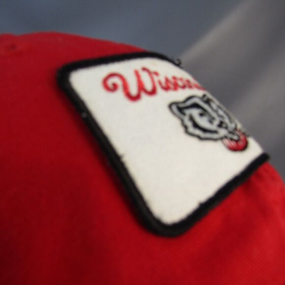 Wisconsin Badgers Strapback Hat NWT Adjustable Cap NCAA by Signatures Plaid Brim - Picture 6 of 8